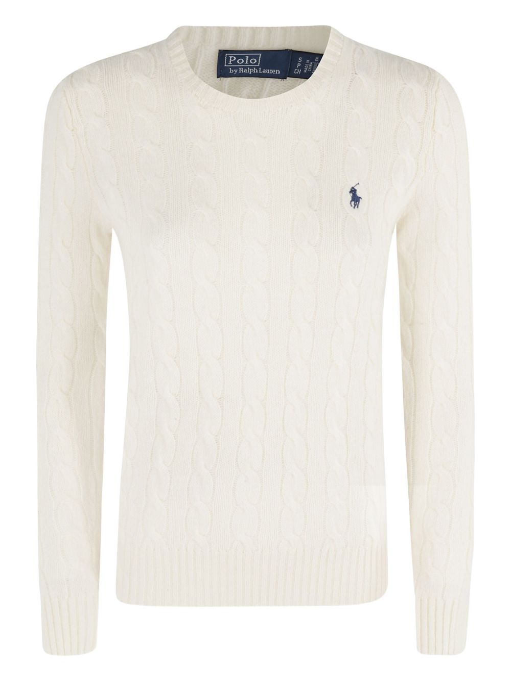 embroidered-logo cable-knit sweater 211971865001 AUTHENTIC CREAM POLO RALPH LAUREN 