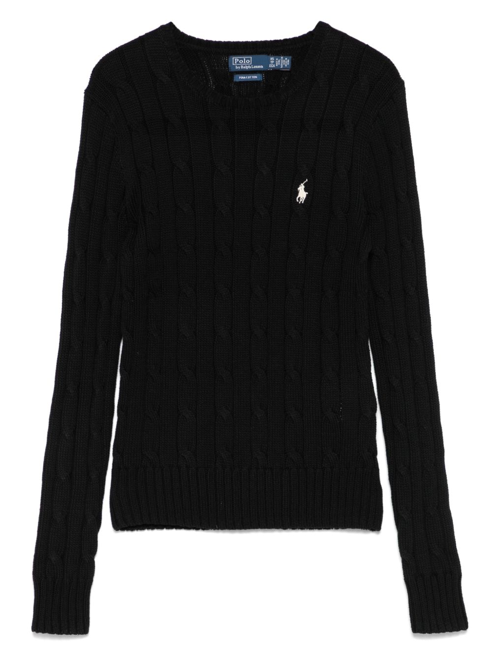 cable-knit cotton sweater 211971869006 POLO BLACK/WHITE PP POLO RALPH LAUREN 