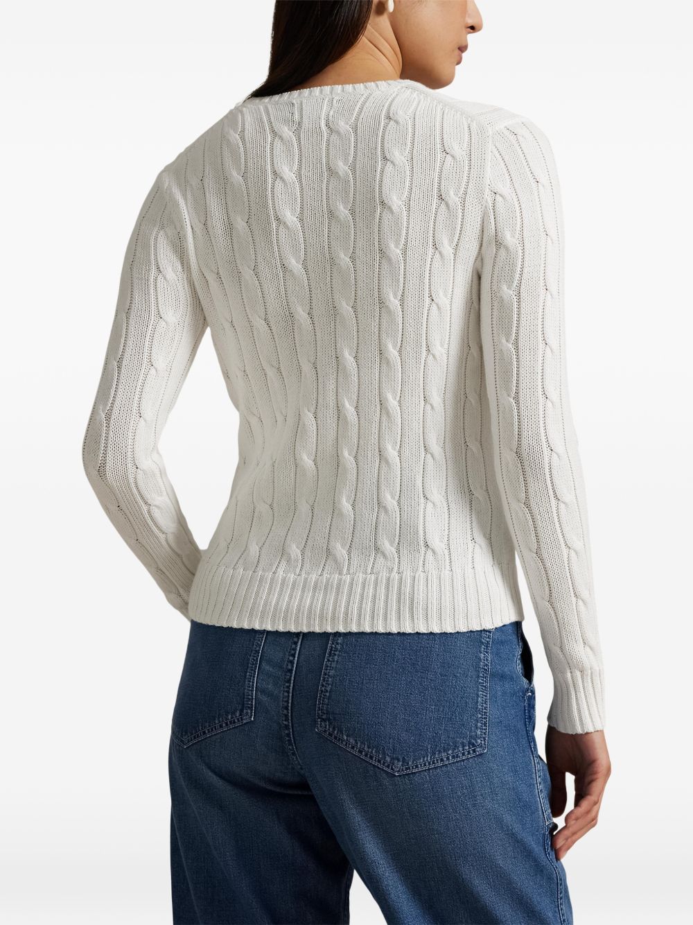 cable-knit cotton sweater 211971869007 WHITE POLO RALPH LAUREN 