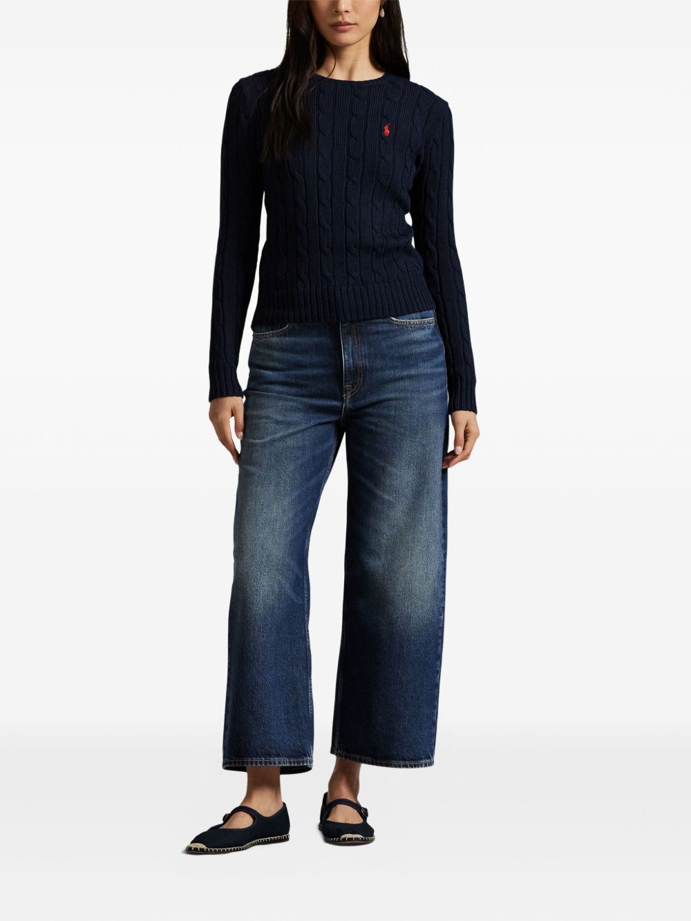 cable-knit cotton sweater 211971869008 HUNTER NAVY POLO RALPH LAUREN 