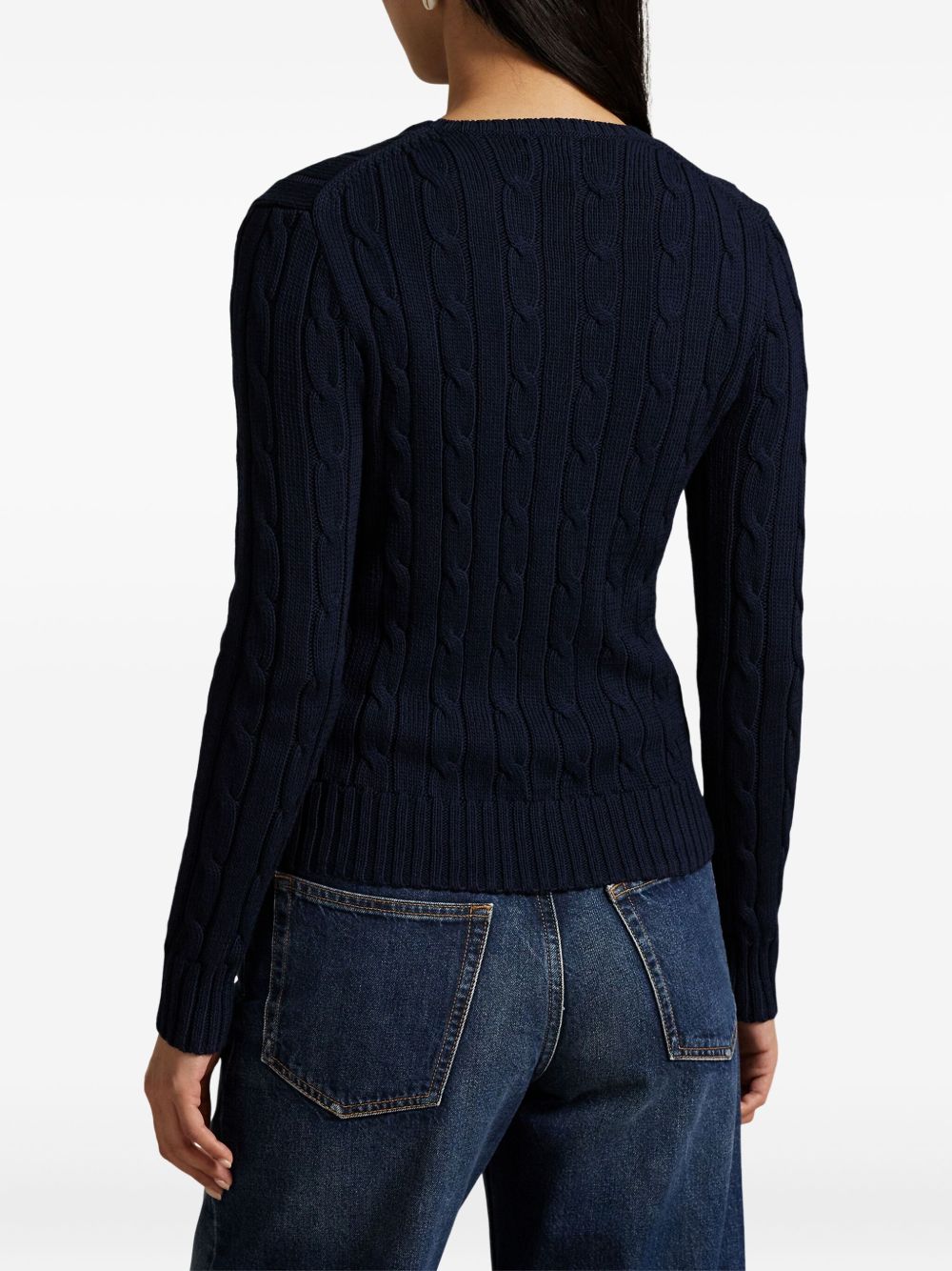 cable-knit cotton sweater 211971869008 HUNTER NAVY POLO RALPH LAUREN 