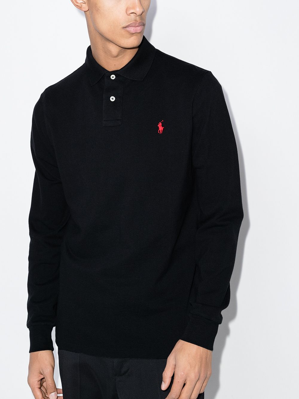 Polo Pony long-sleeve polo shirt 710680790045 POLO BLACK/C3870 POLO RALPH LAUREN 
