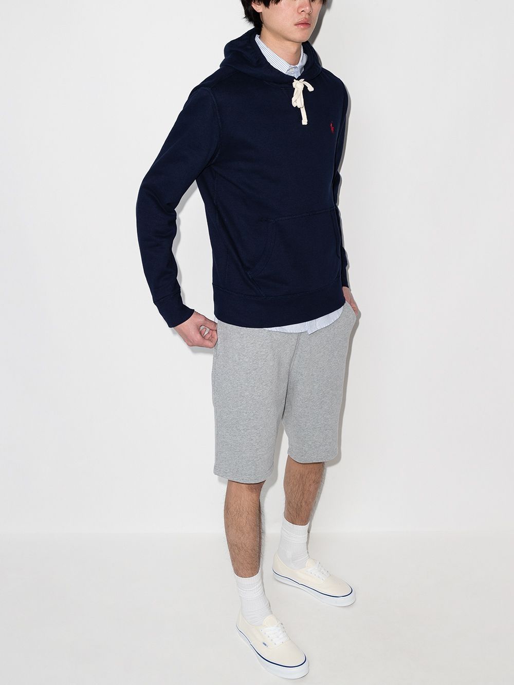 logo-embroidered drawstring hoodie 710766778007 CRUISE NAVY POLO RALPH LAUREN 