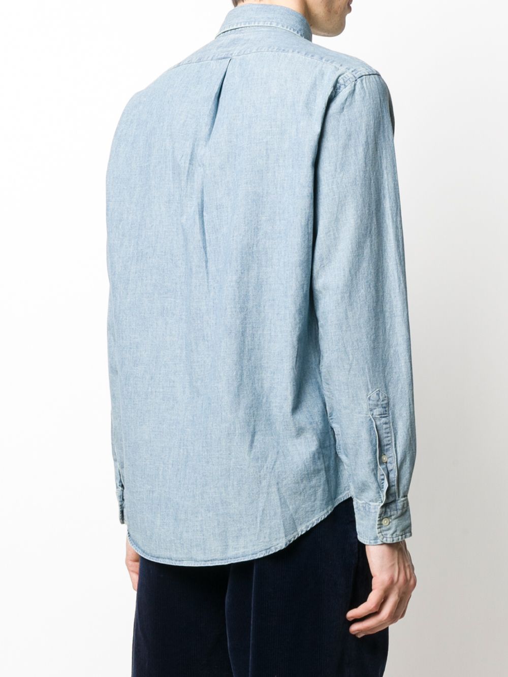 Logo-embroidered chambray shirt 710792042001 CHAMBRAY POLO RALPH LAUREN 