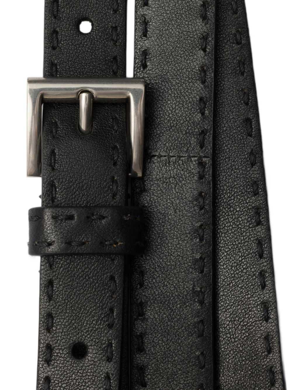 Antiqued leather belt 1CC7322ZQ4 F0002 PRADA 