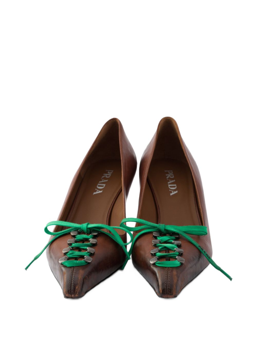 Antiqued leather pumps 1I612OV69 F-A085F0324 PRADA 