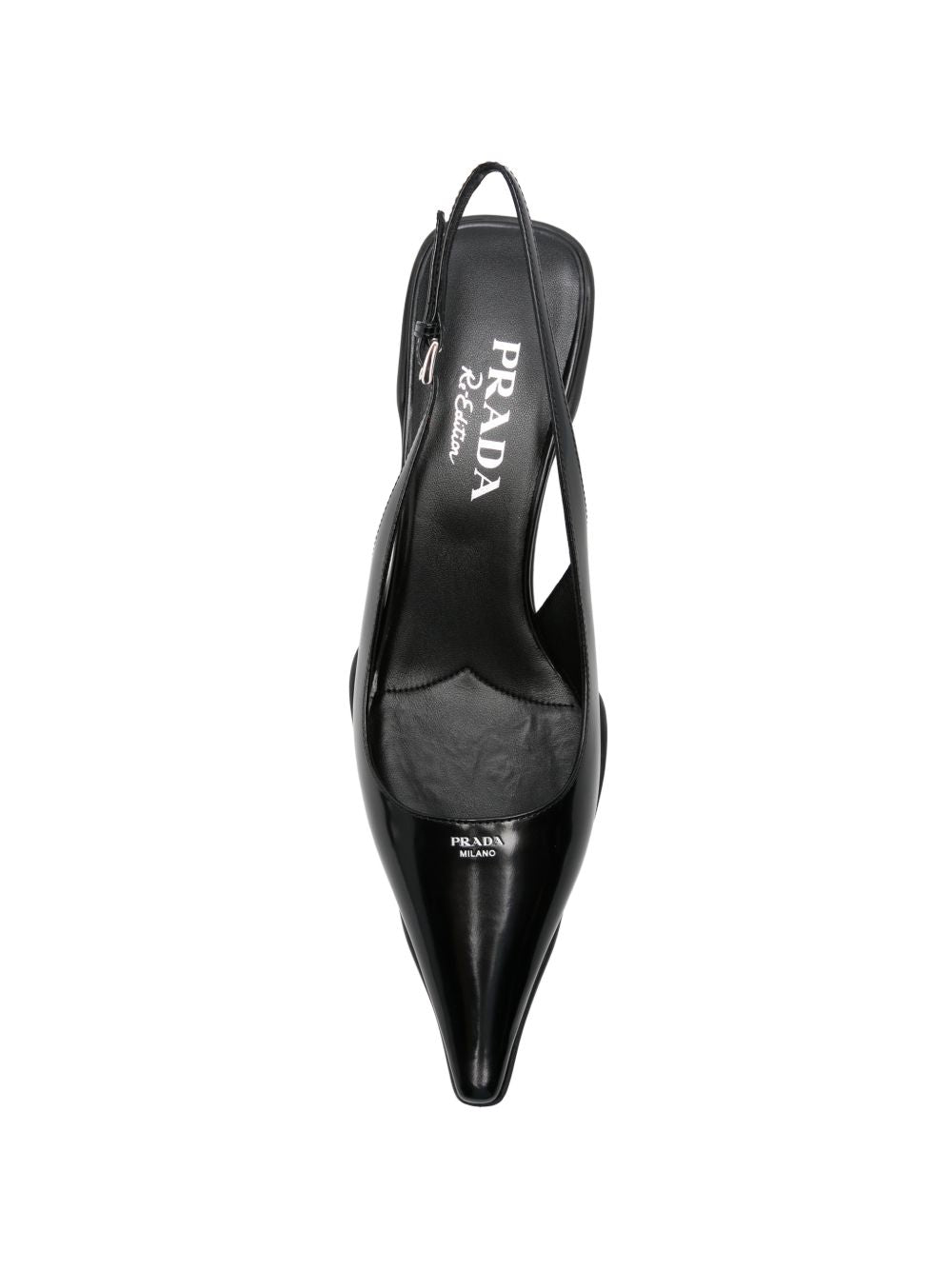 Brushed leather slingback pumps 1I659O055 F-055F0002 PRADA 