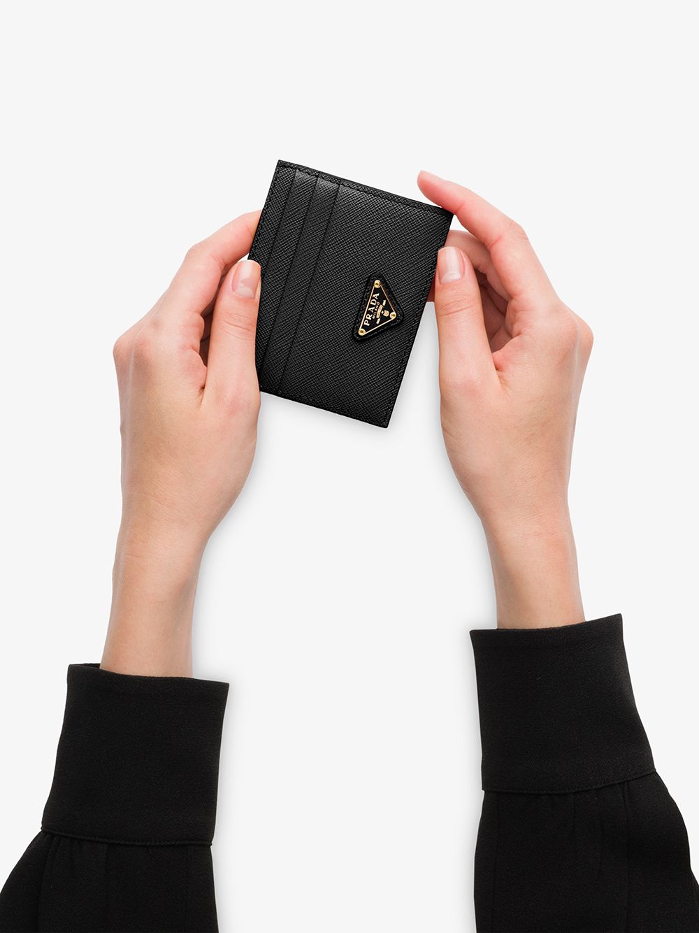 Saffiano leather card holder 1MC025QHH F0002 PRADA 