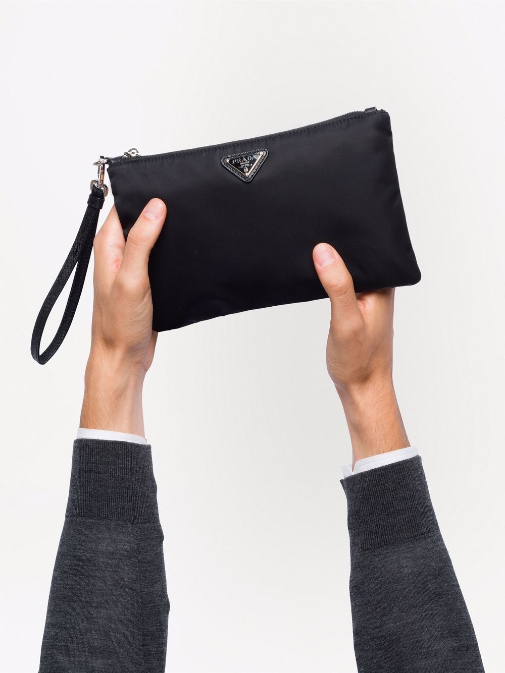 Re-Nylon and saffiano leather pouch 2NH0042DMH F0002 PRADA 