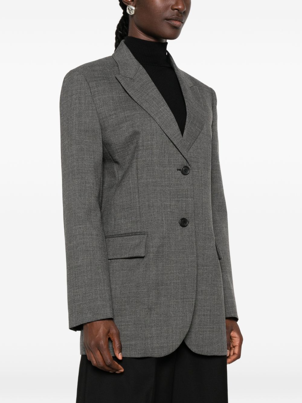 Single-breasted mélange hopsack jacket P509Q6011 S-OOOF0480 PRADA 