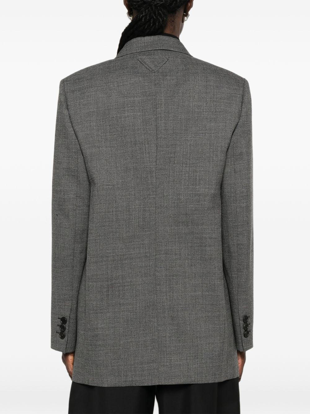 Single-breasted mélange hopsack jacket P509Q6011 S-OOOF0480 PRADA 