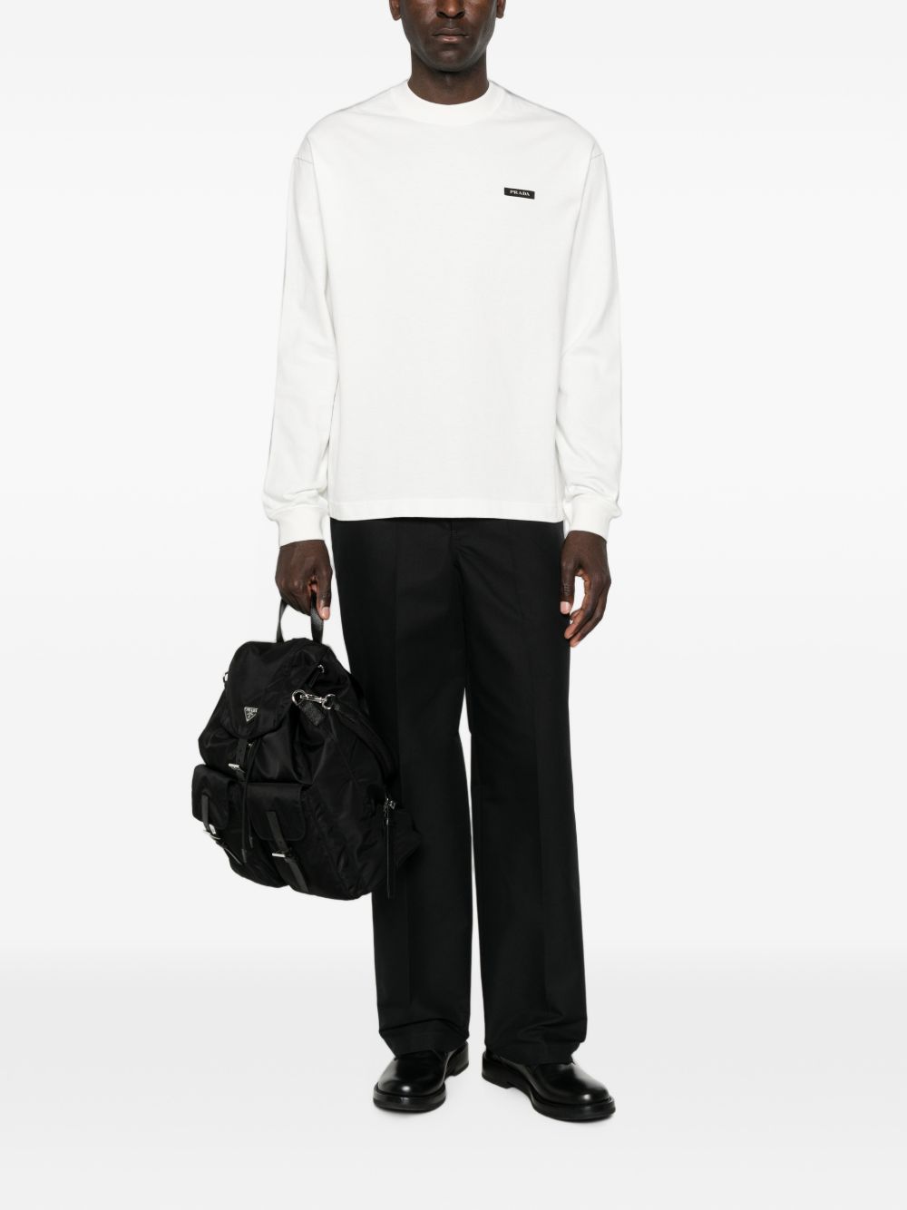 Long-sleeved cotton T-shirt UJL47D6281 S-OOOF0009 PRADA 
