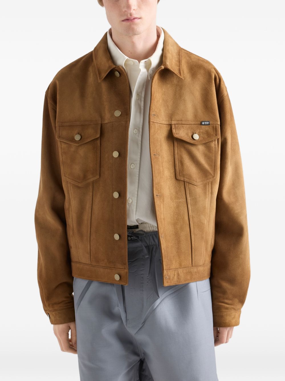 Men's suede jacket UPW621162O S-OOOF0005 PRADA 