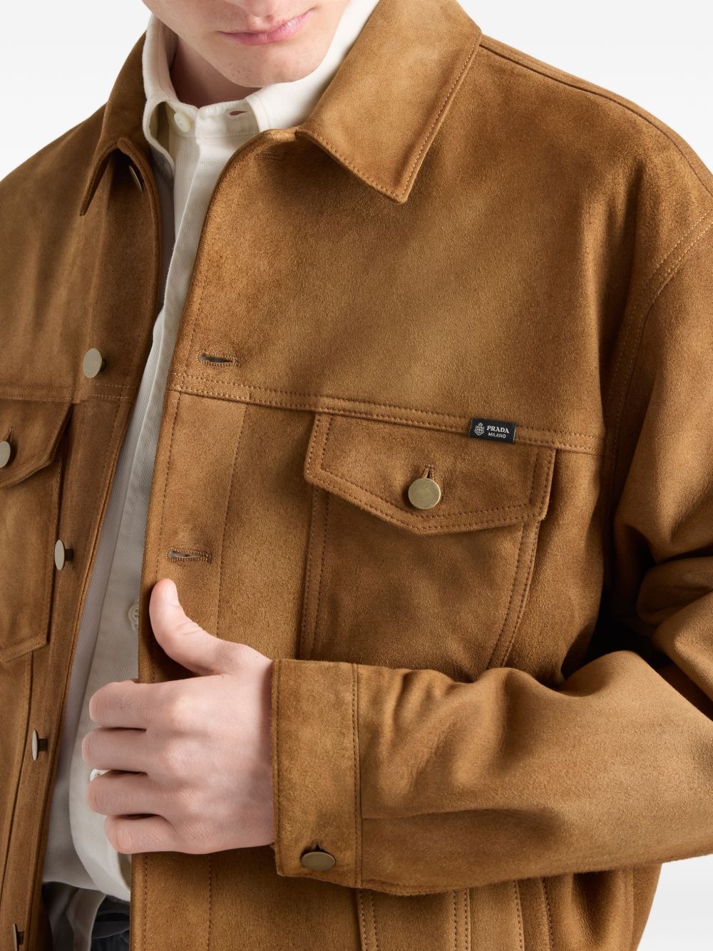 Men's suede jacket UPW621162O S-OOOF0005 PRADA 
