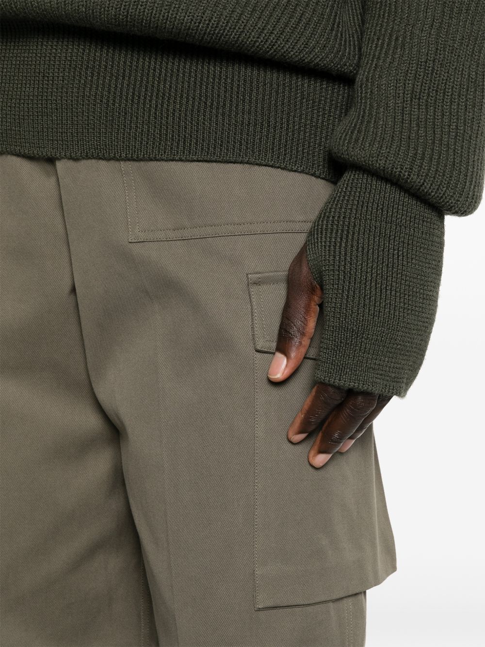High-neck zip-up sweater KNW82 FSHFOREST RIER 