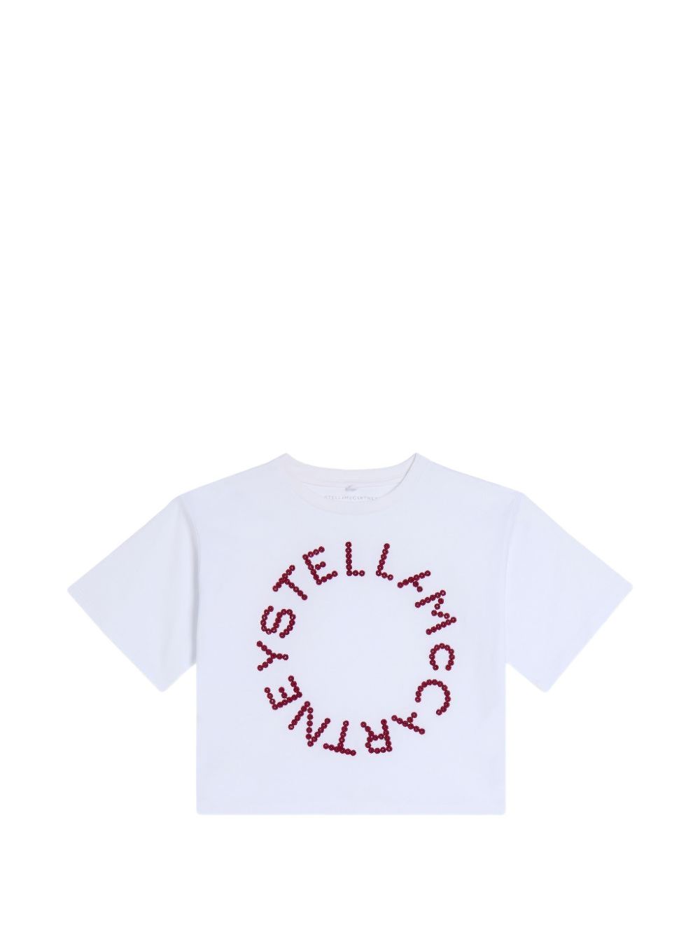 Rhinestone-logo T-shirt TZ8B71 Z3772100 STELLA McCARTNEY KIDS 