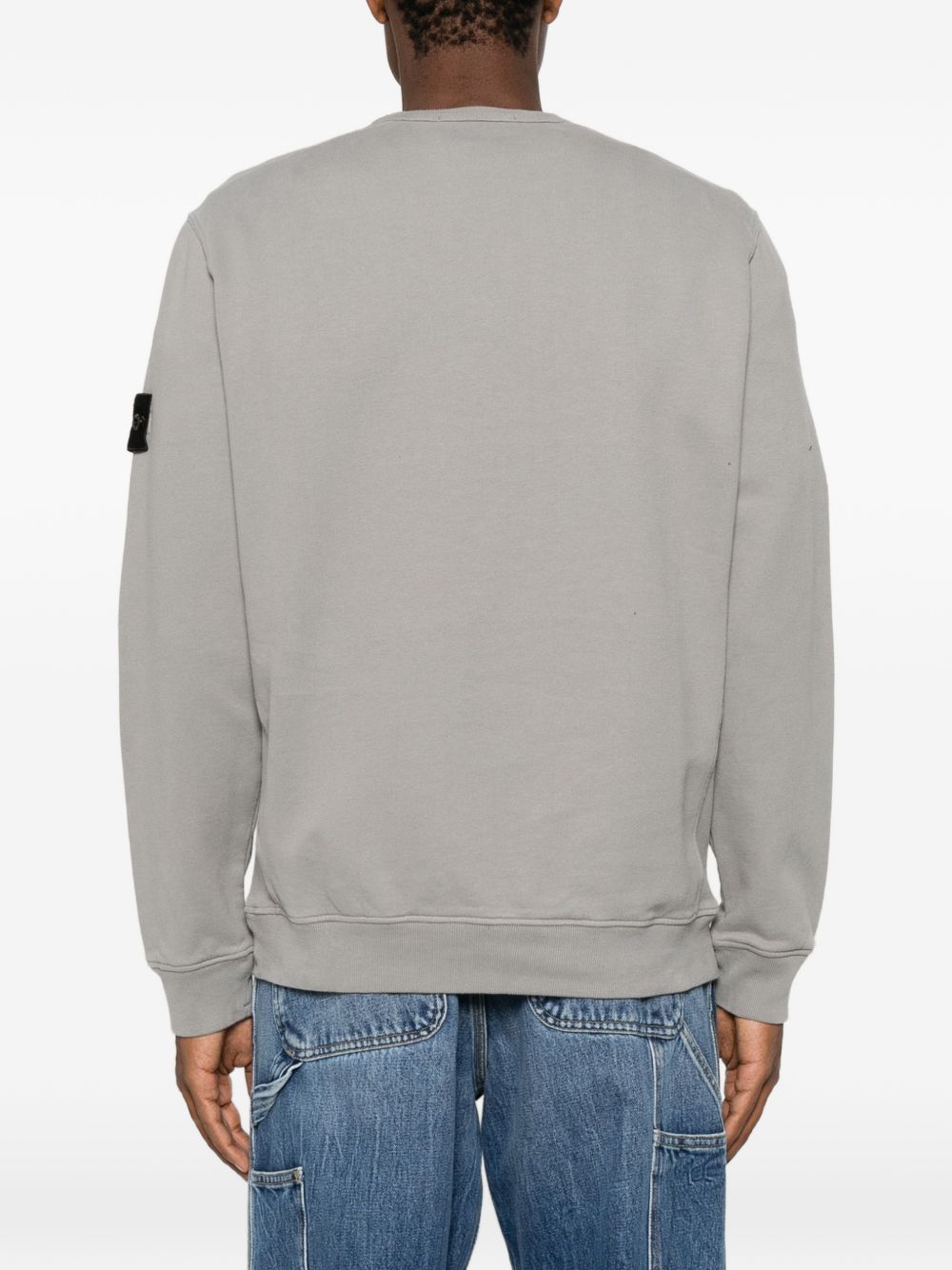 Logo-patch cotton sweatshirt L2S156100049 S0A20V0060 STONE ISLAND 