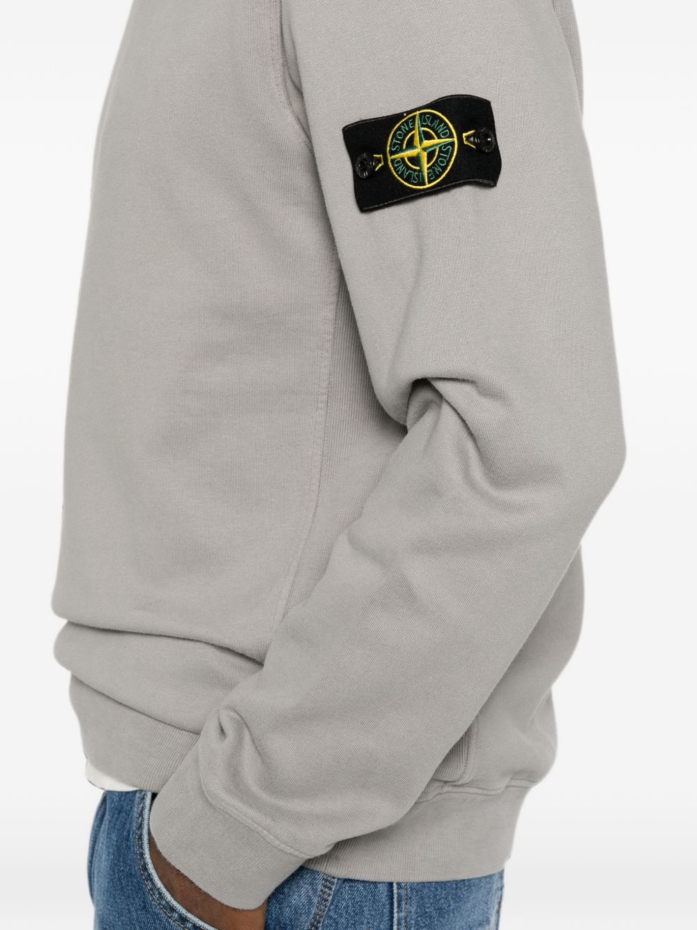 Logo-patch cotton sweatshirt L2S156100049 S0A20V0060 STONE ISLAND 