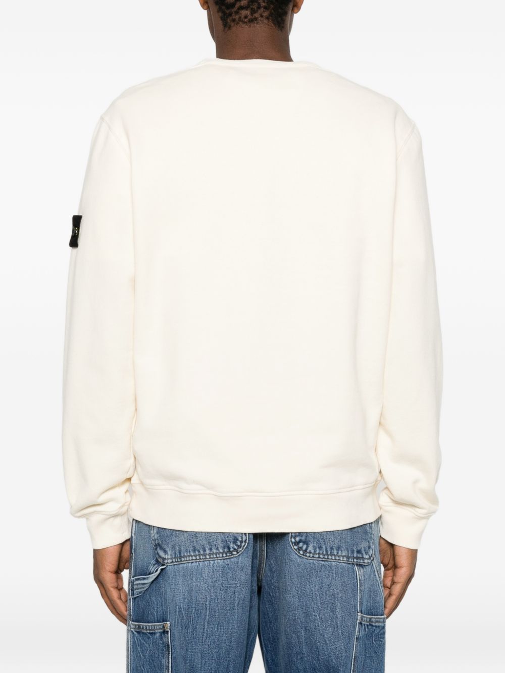 Logo-patch cotton sweatshirt L2S156100049 S0A20V0093 STONE ISLAND 