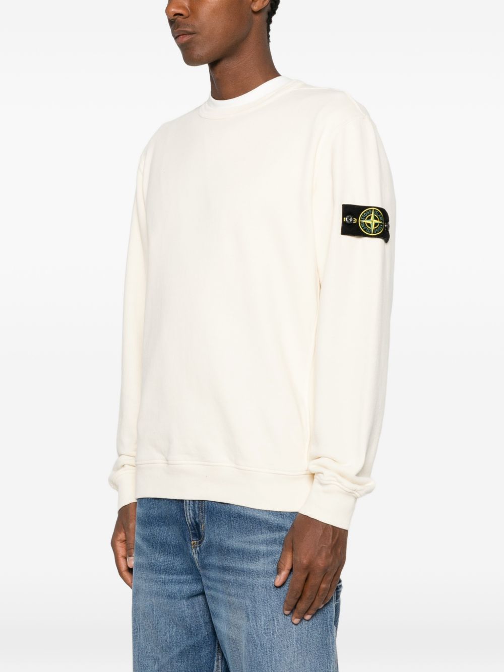 Logo-patch cotton sweatshirt L2S156100049 S0A20V0093 STONE ISLAND 