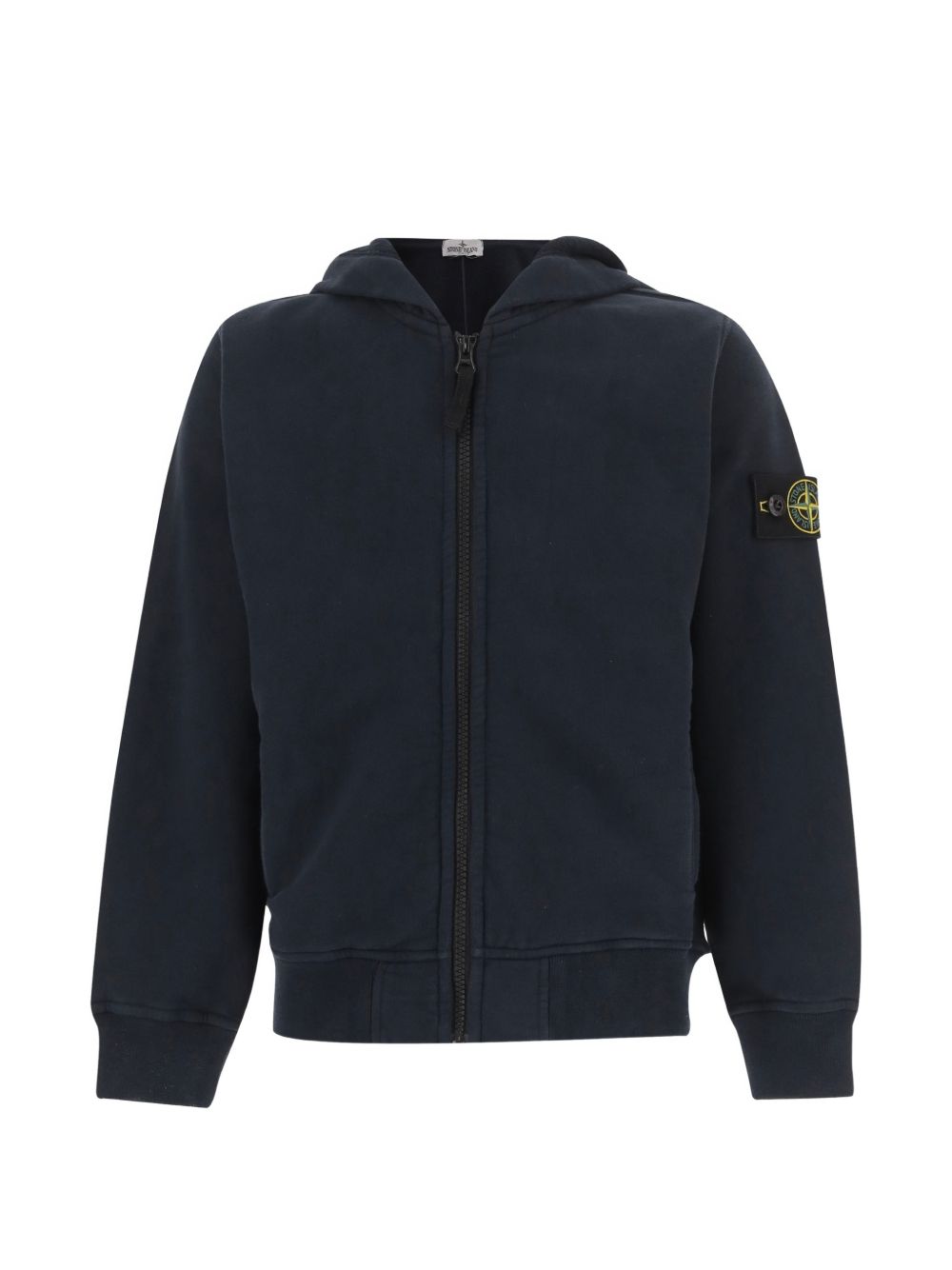 Compass-patch zip-up hoodie L2S166100006 S0A20V0020 STONE ISLAND KIDS 