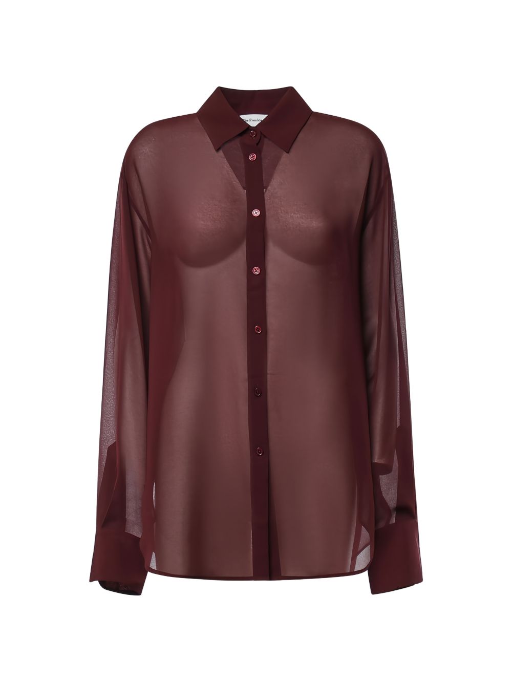 PERI georgette shirt CHFS173697110 BURGUNDY THE FRANKIE SHOP 