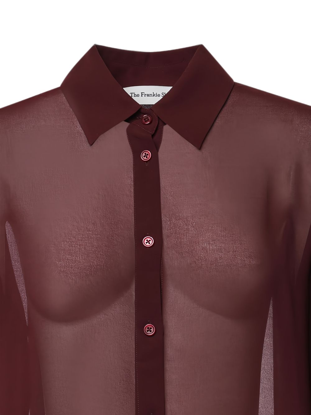 PERI georgette shirt CHFS173697110 BURGUNDY THE FRANKIE SHOP 