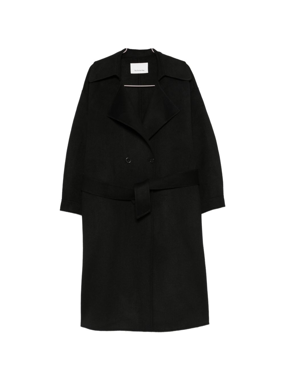 belted double-breasted coat COFS22682100 BLACK THE FRANKIE SHOP 