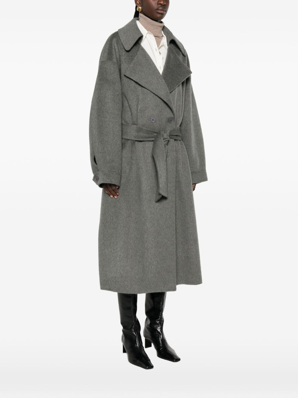 ISSEN wool trench coat COFS22686103 GREY THE FRANKIE SHOP 