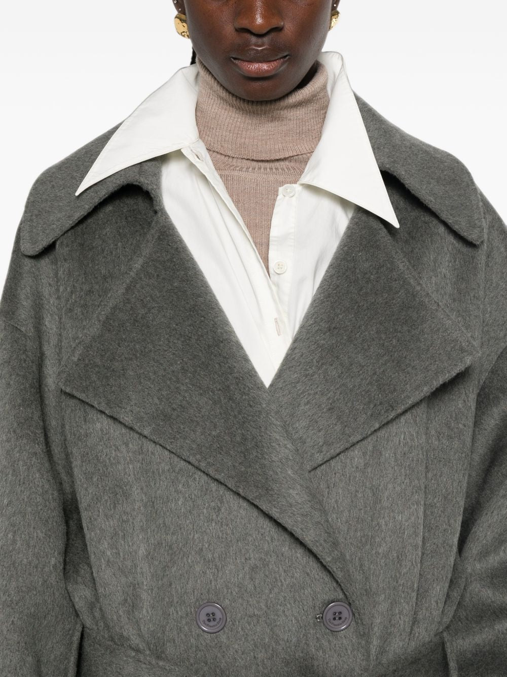 ISSEN wool trench coat COFS22686103 GREY THE FRANKIE SHOP 