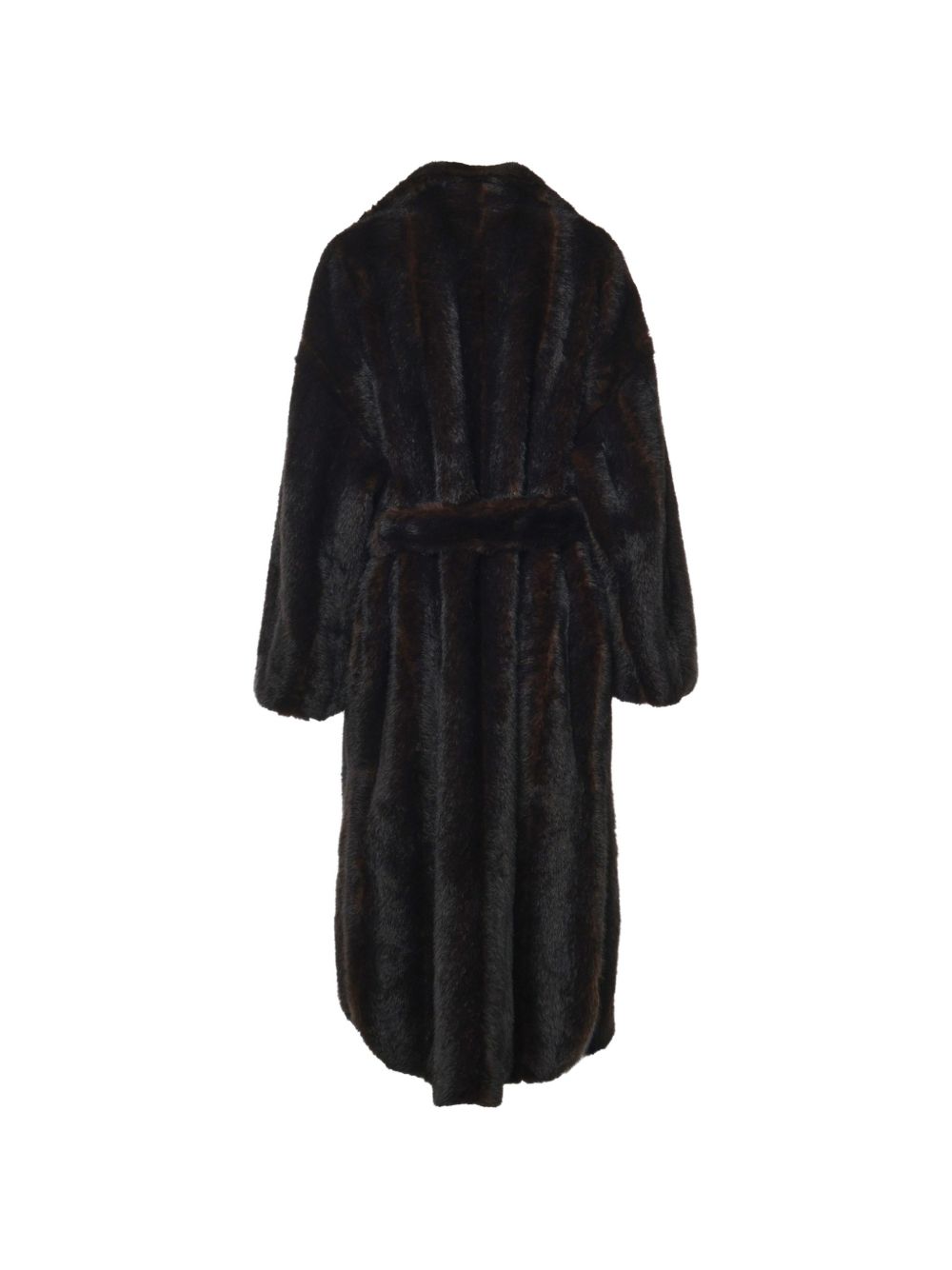 RAVELLO faux fur robe coat COFS22706201 DARK BROWN THE FRANKIE SHOP 