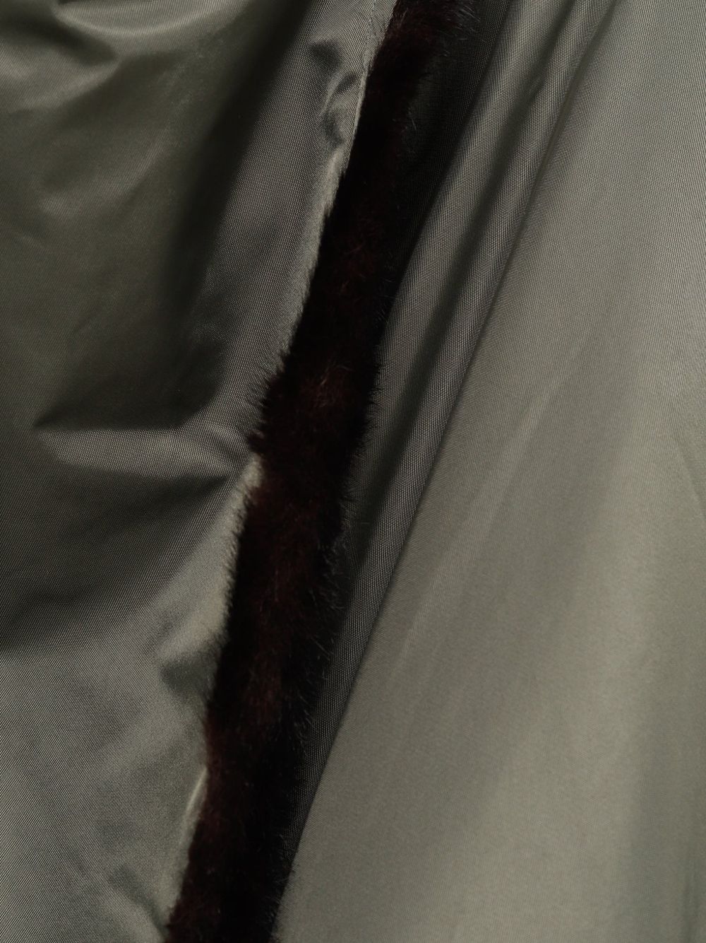 VERA faux fur short coat COFS22885925 BROWN/GREEN THE FRANKIE SHOP 