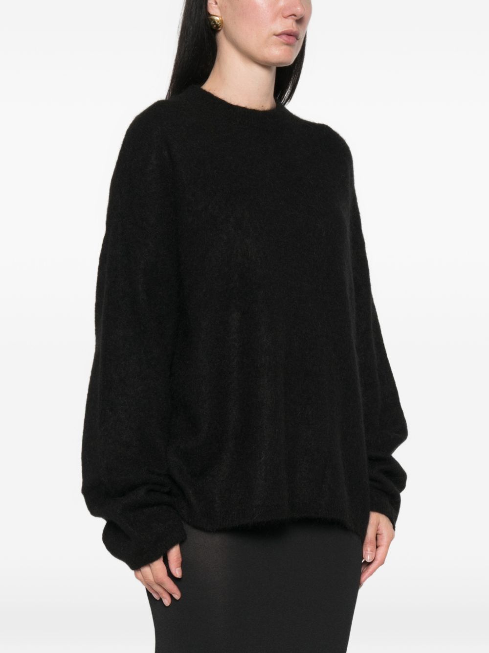 TIMEA fuzzy sweater KNFS22912100 BLACK THE FRANKIE SHOP 