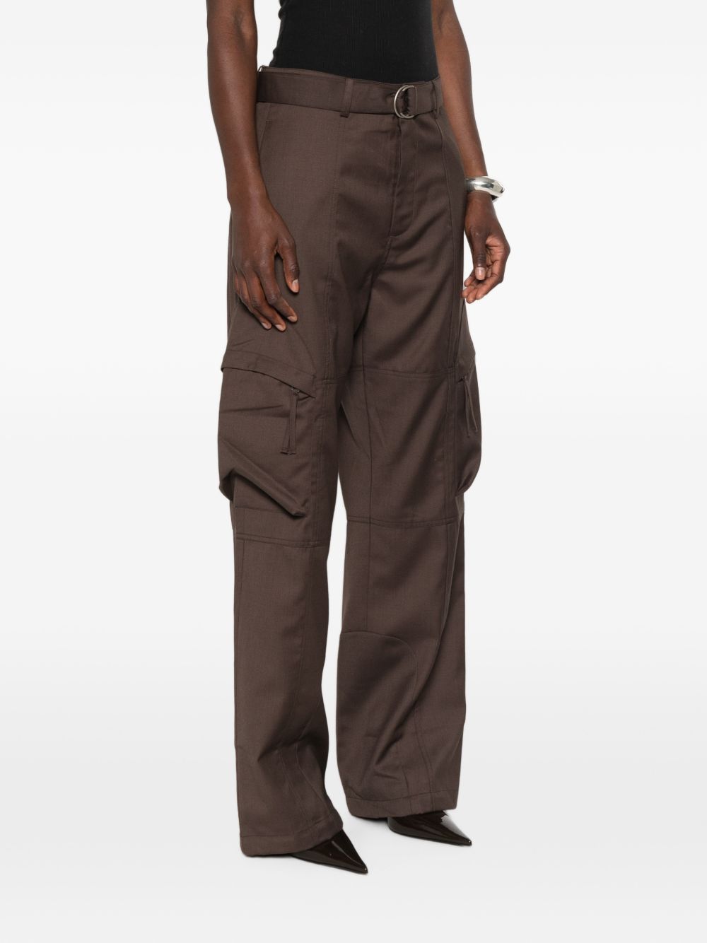 Straight-leg tailored trousers PAFS22811200 BROWN THE FRANKIE SHOP 