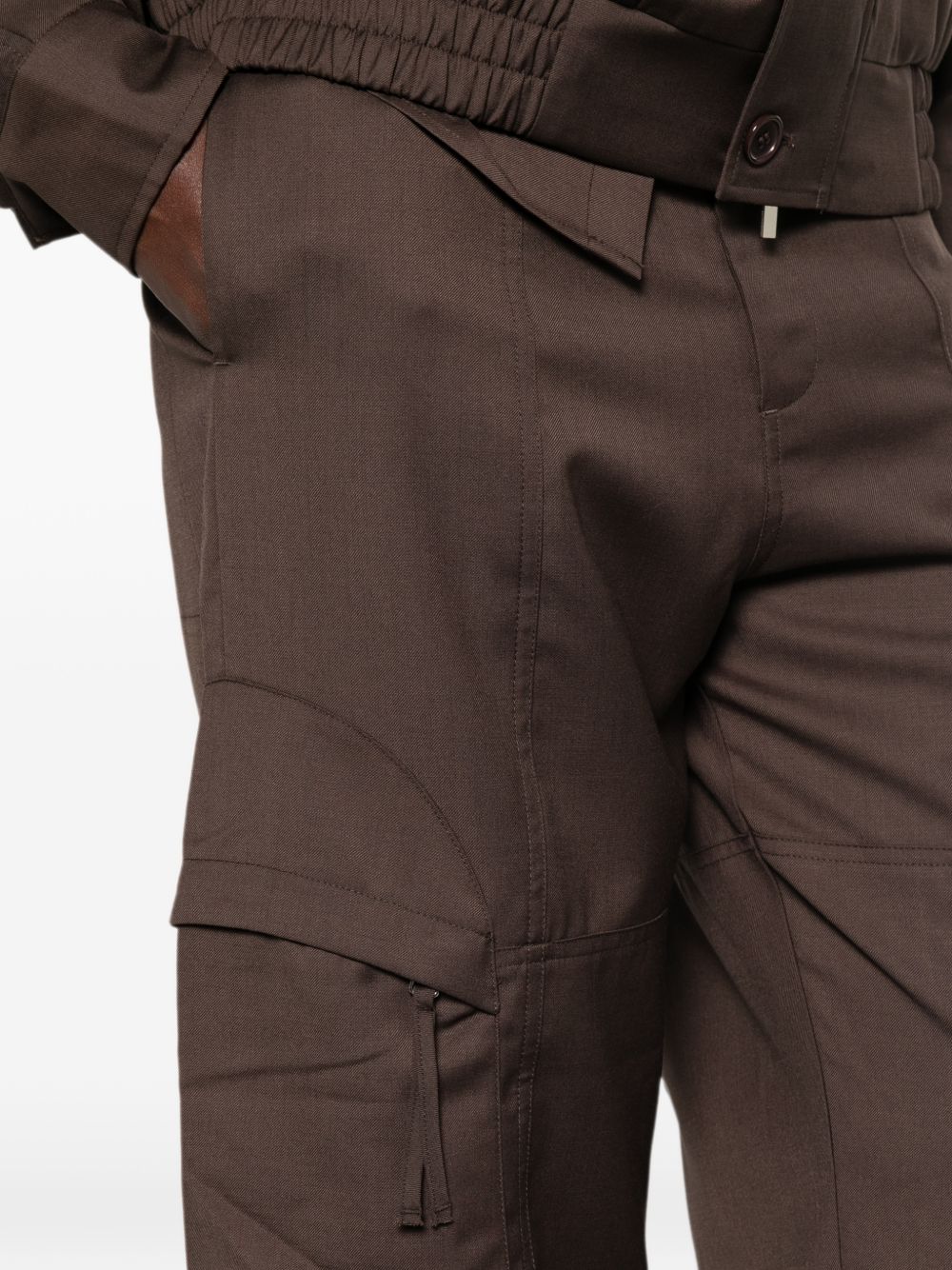 Straight-leg tailored trousers PAFS22811200 BROWN THE FRANKIE SHOP 
