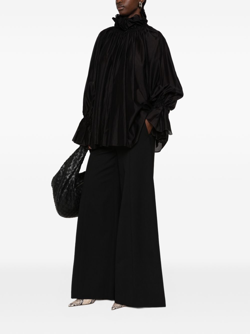 ESTELLE ruffled high-neck blouse TLW04027T0161LNTP T0002 THE LATEST 