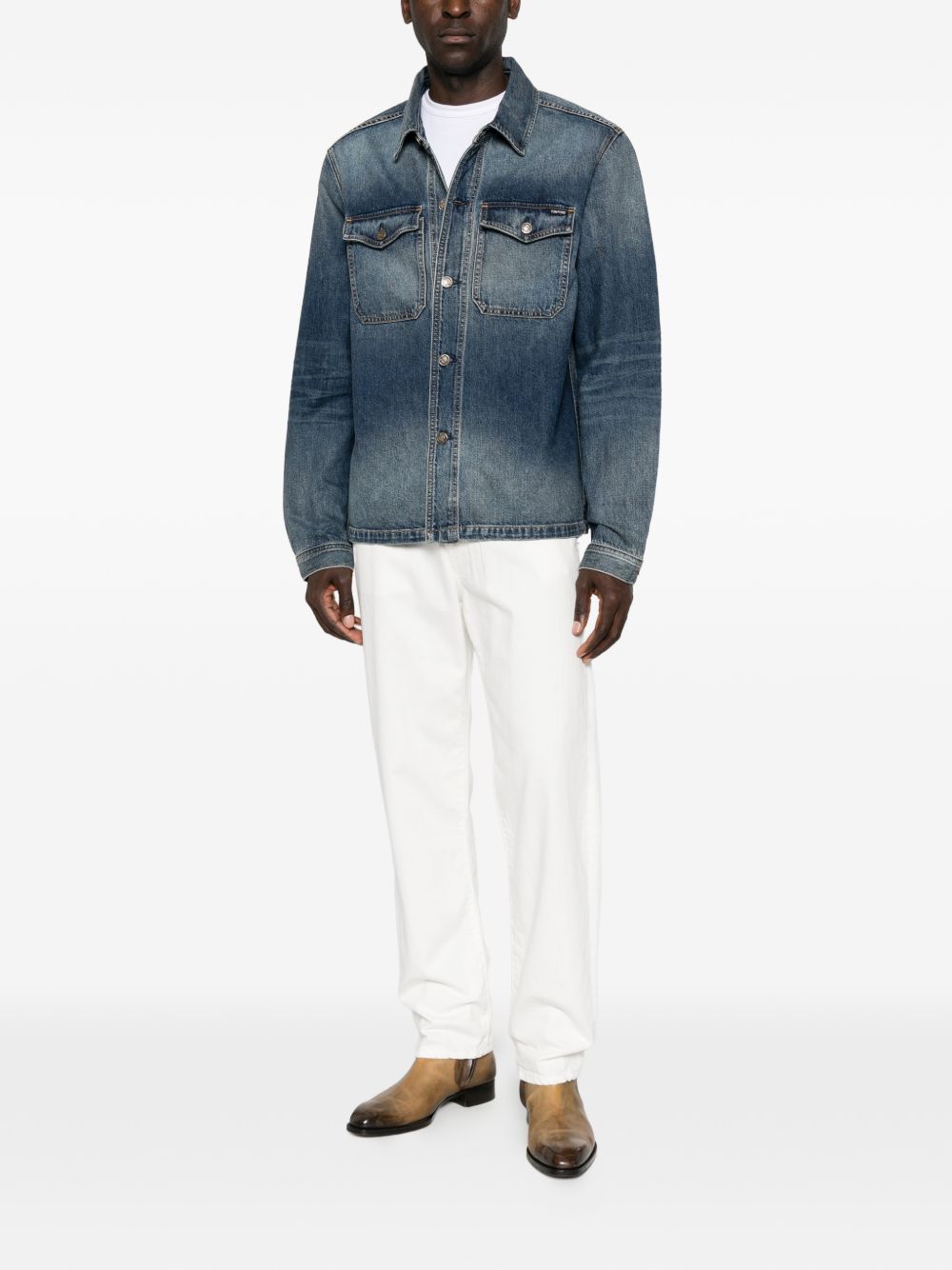 Faded denim jacket DJR002 DMC117UBN TOM FORD 