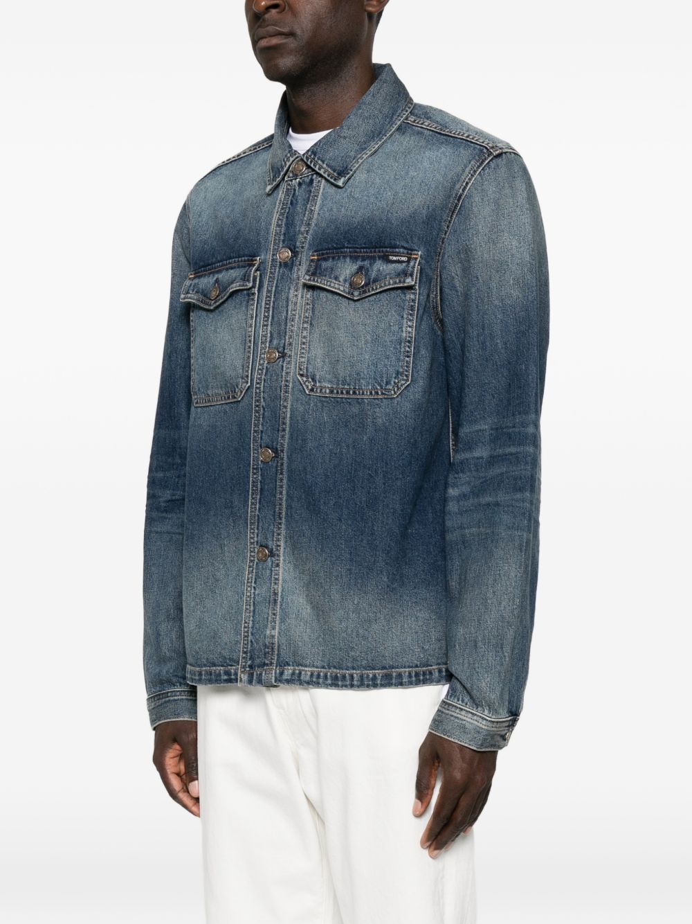 Faded denim jacket DJR002 DMC117UBN TOM FORD 