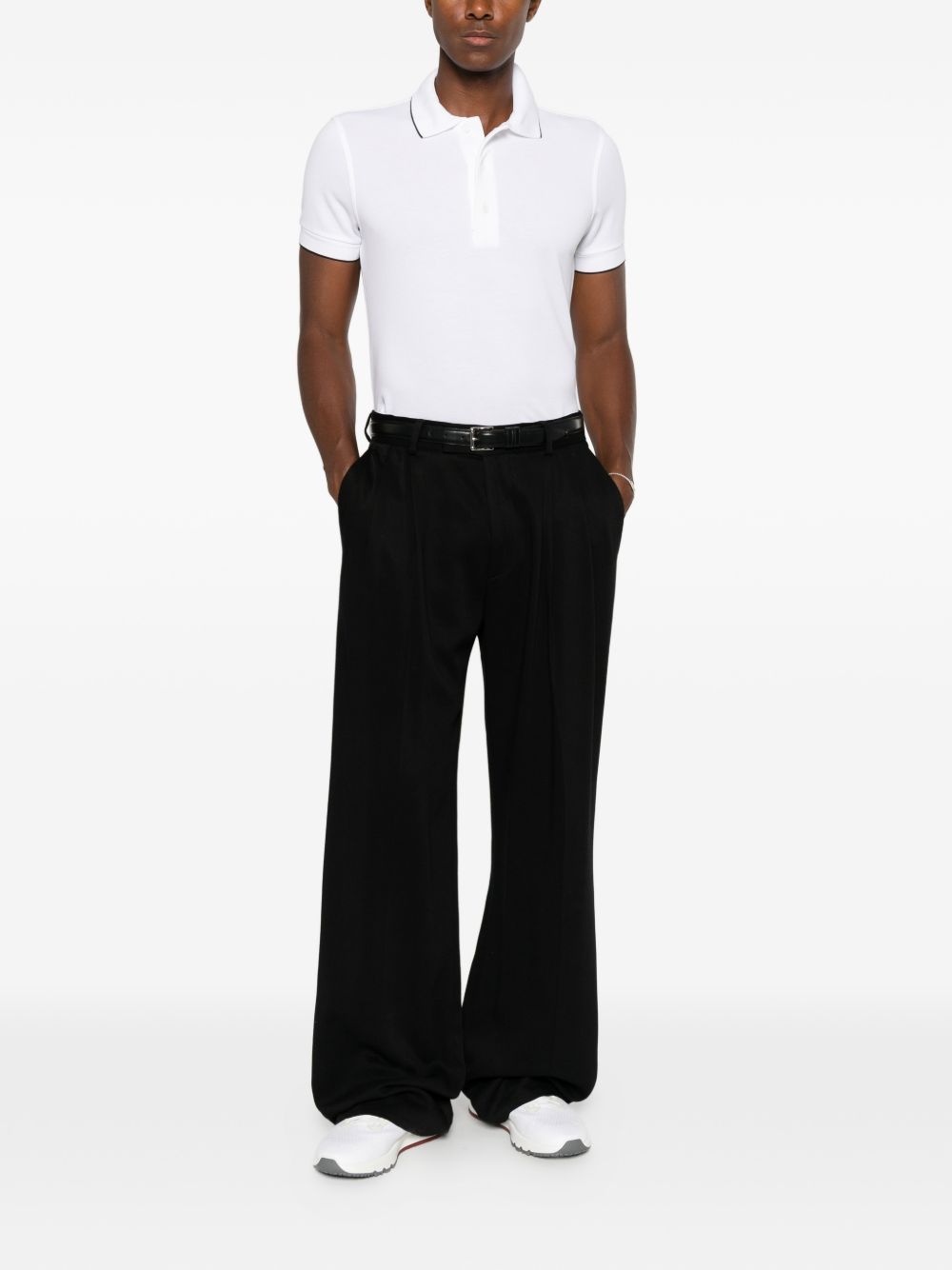 tipping-detail polo shirt JPS019 JMT015WNA TOM FORD 