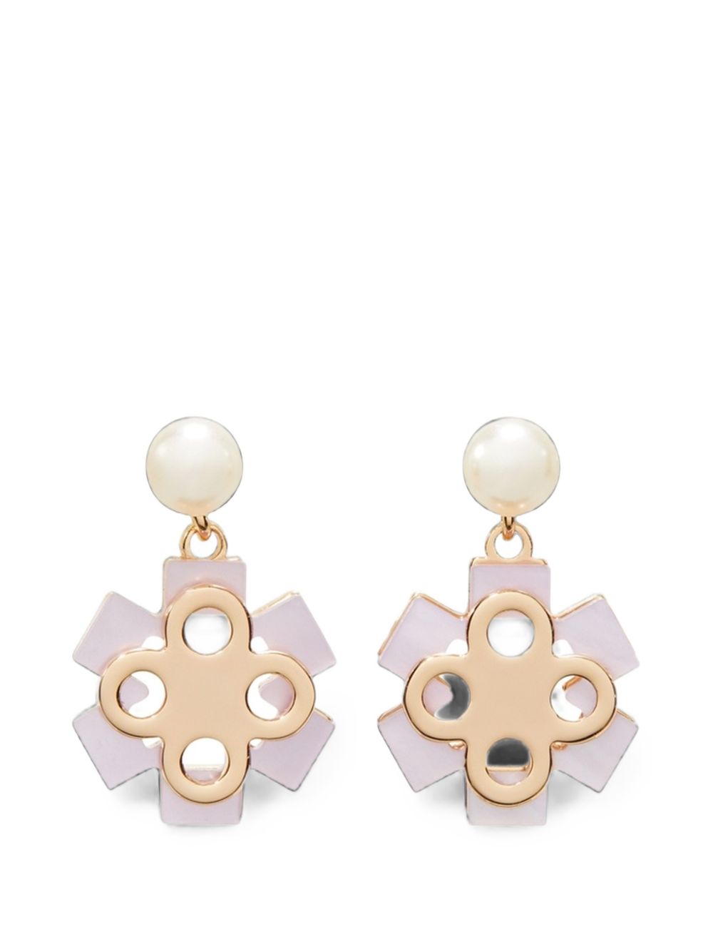 Forget Me Not Drop Earrings with Pearl 185347 665 TORY BURCH 