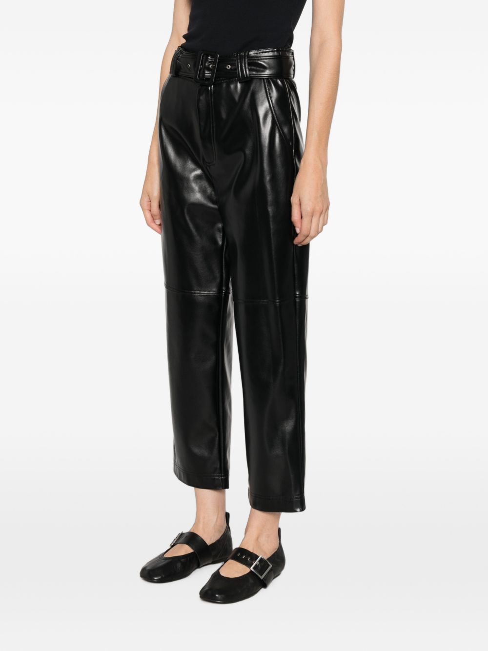 Faux leather trousers with belt 262TP2051 S1688300006 TWINSET 