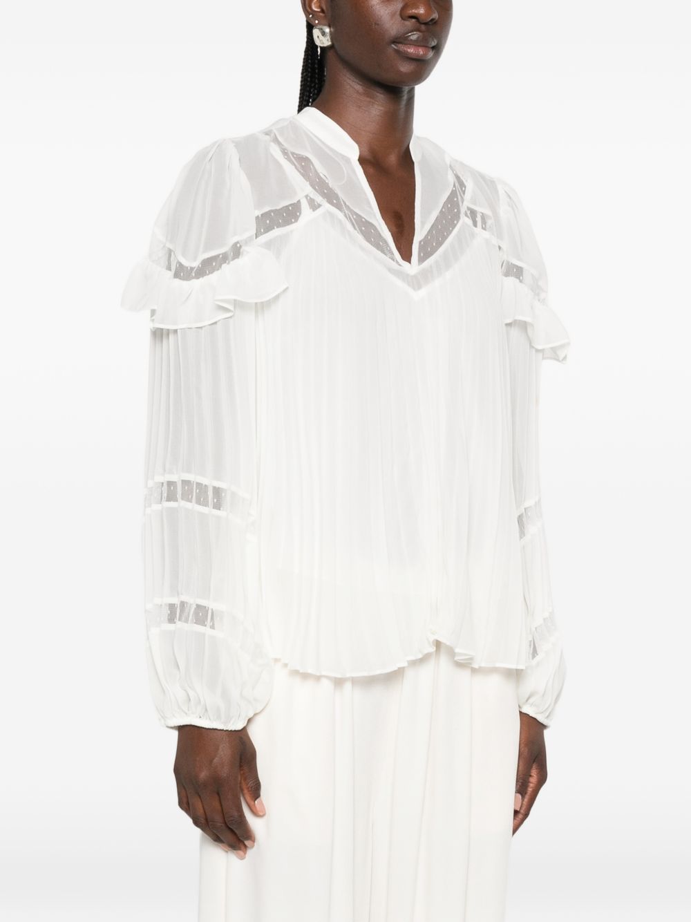 Pleated ruffled blouse 262TP2693 S2212100059 TWINSET 