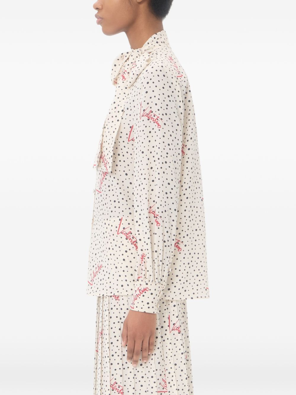 Plus De Pois Crepe De Chine Bubble Shirt 9B3AB8N0A9N 3G5 VALENTINO GARAVANI 