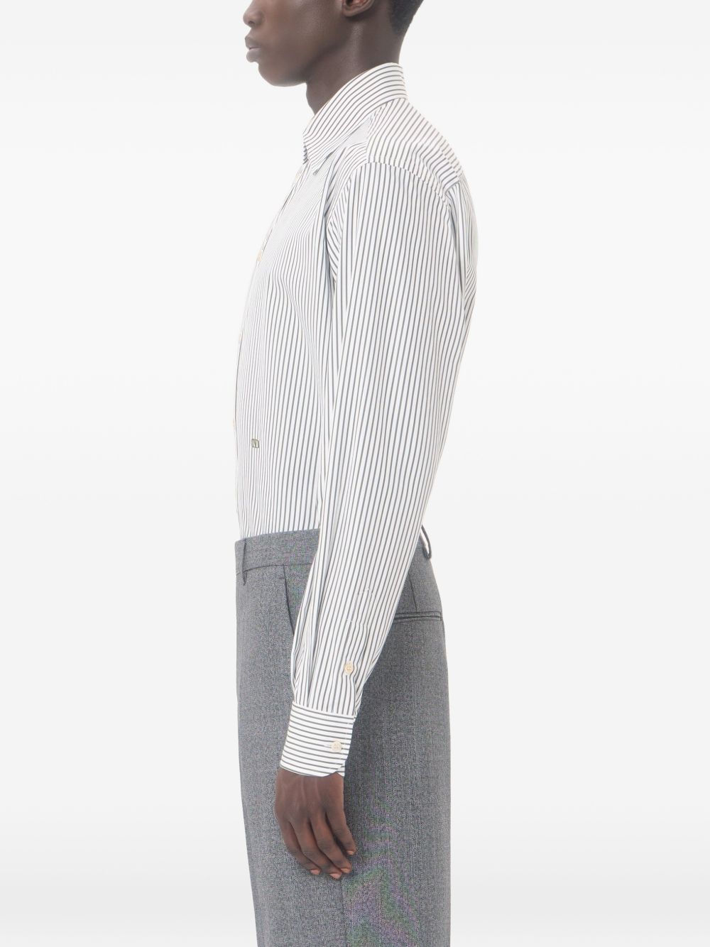 VLOGO Embroidered Striped Shirt 9V3ABS81BMR 0AZ VALENTINO GARAVANI 