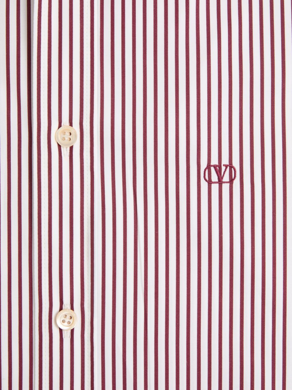VLOGO Embroidered Striped Shirt 9V3ABS81BMR 0QZ VALENTINO GARAVANI 