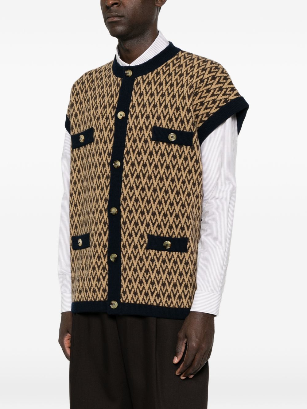 Toile Iconographe button-up cardigan 9V3KA06MAR1 0PF VALENTINO GARAVANI 