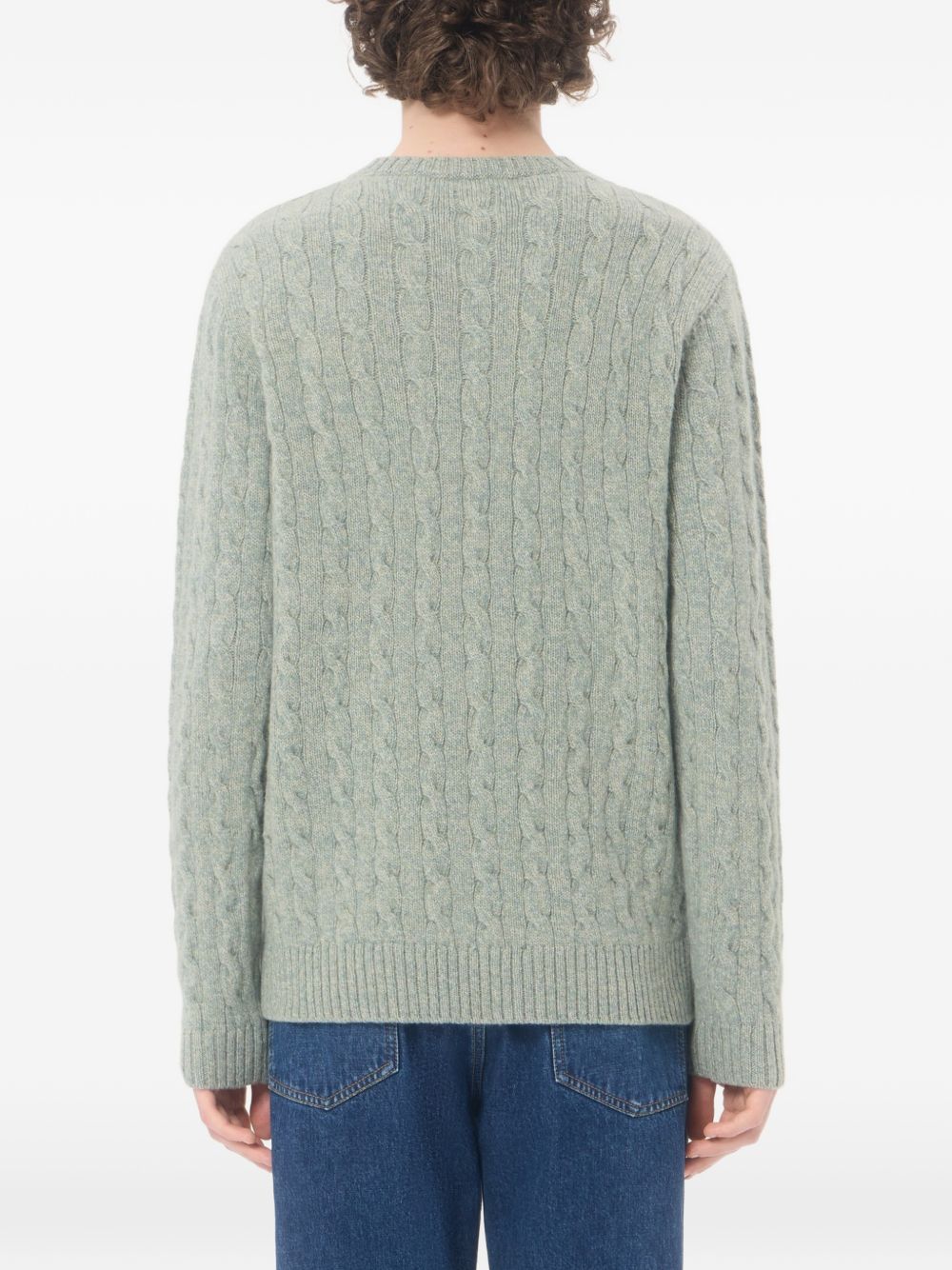 Cable-Knit Wool Jumper With VLogo 9V3KC38YBLG 0S8 VALENTINO GARAVANI 