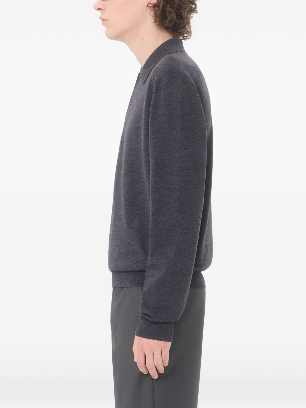 Charcoal wool polo shirt 9V3KP04UBH9 081 VALENTINO GARAVANI 