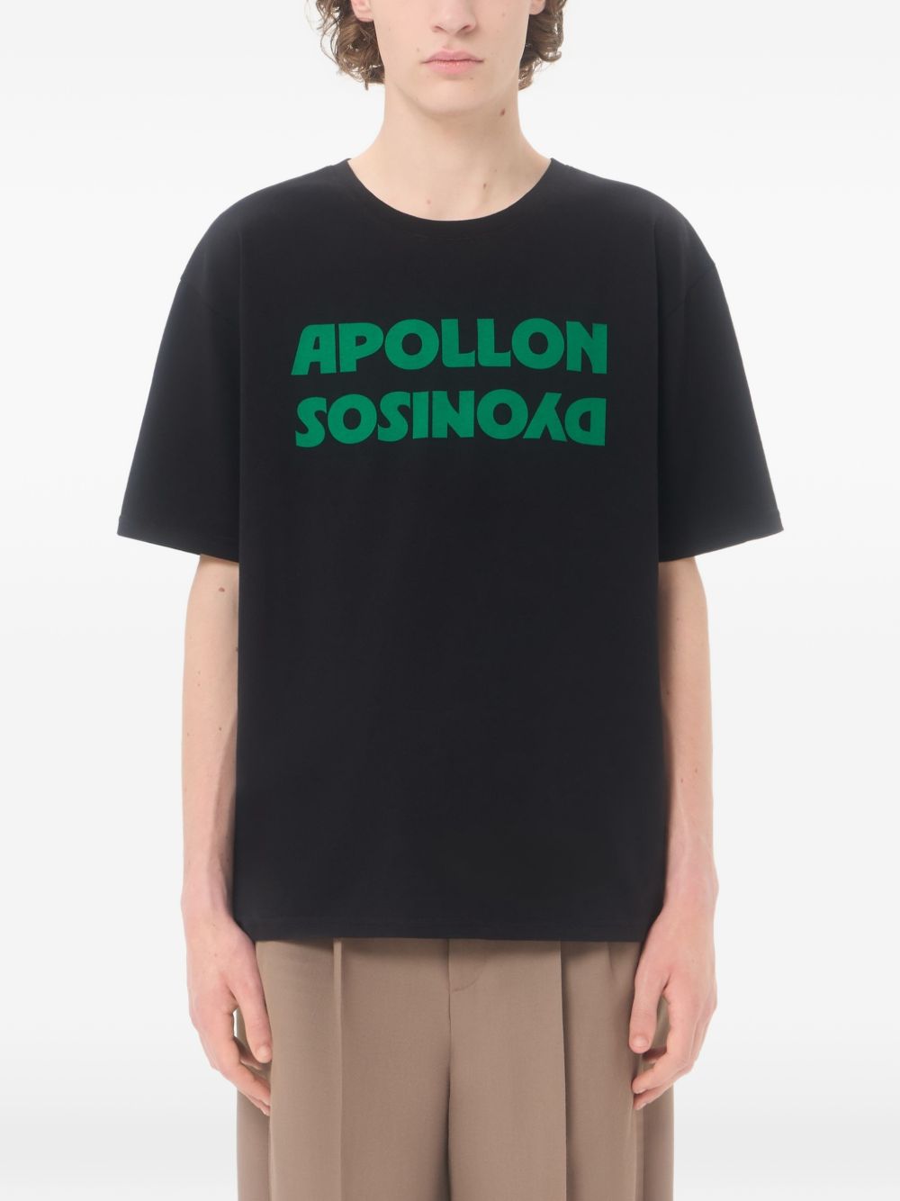 Cotton T-Shirt With Apollon/Dyonisos Print 9V3MG16PB6E 0RF VALENTINO GARAVANI 