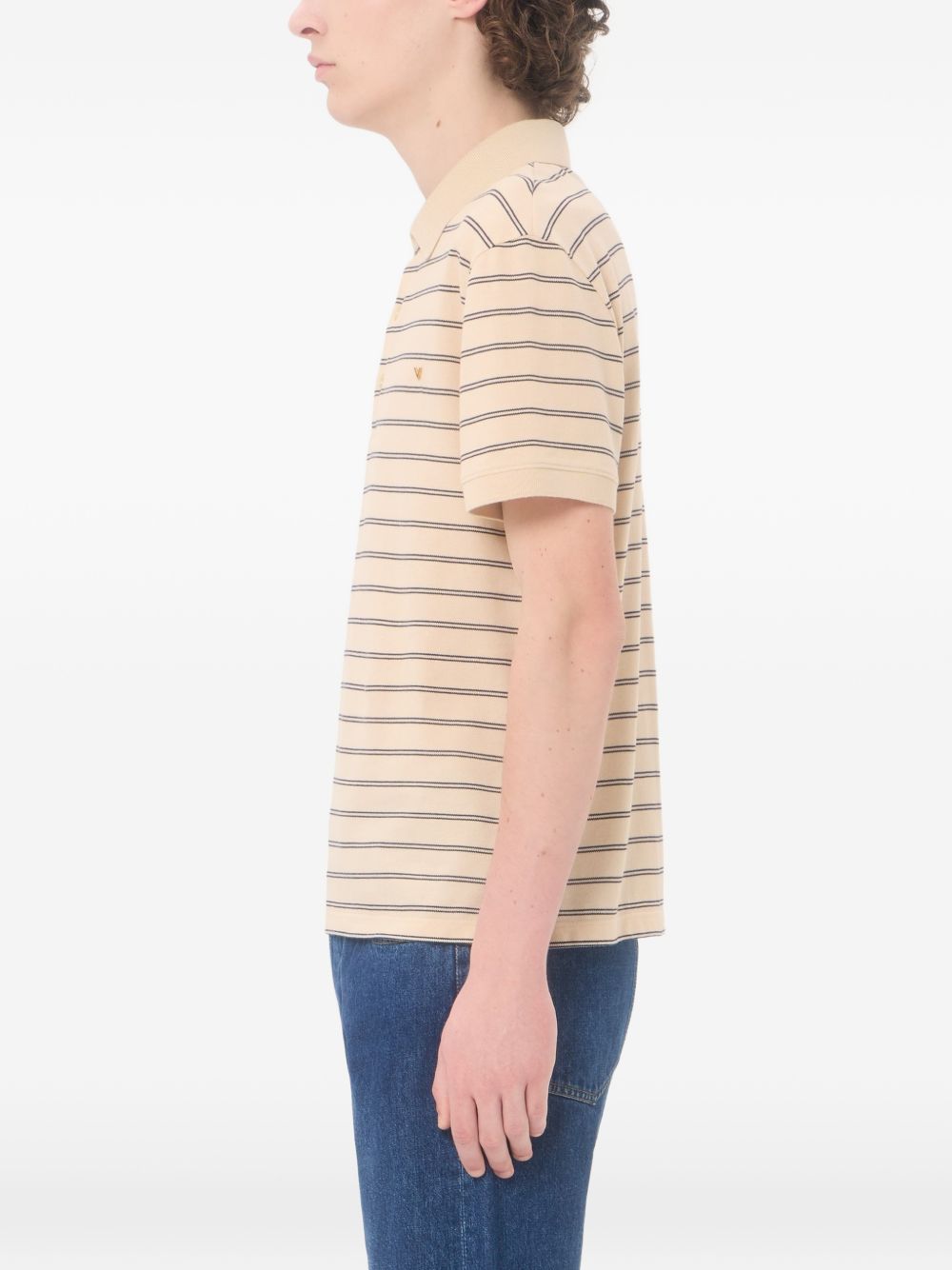 Polo Shirt With Vgold Stripes 9V3MH01KBGV RFC VALENTINO GARAVANI 